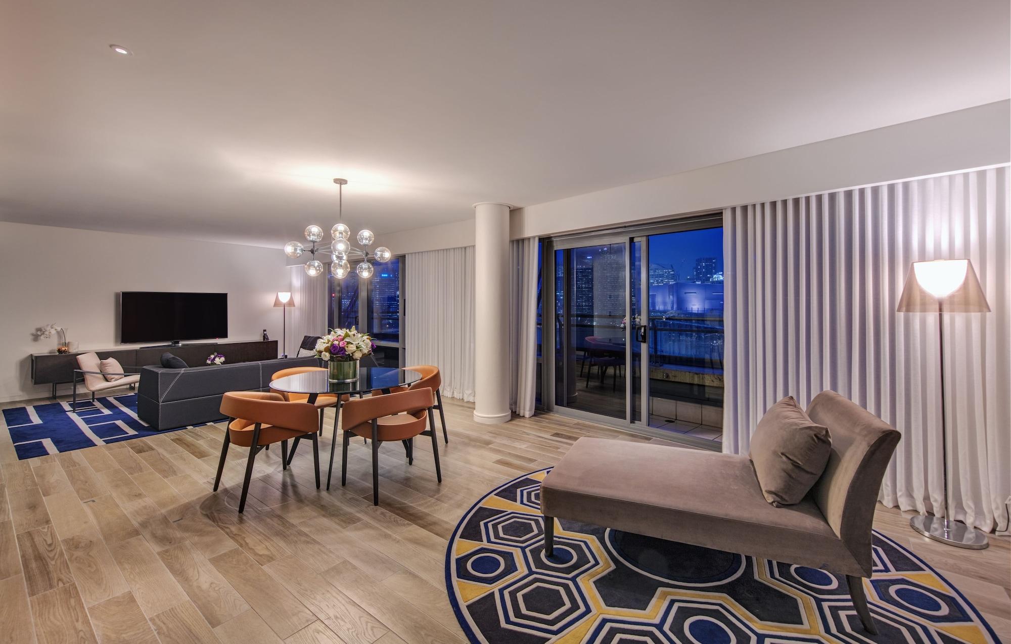The Star Grand Hotel And Residences Sydney Buitenkant foto A living room at the hotel